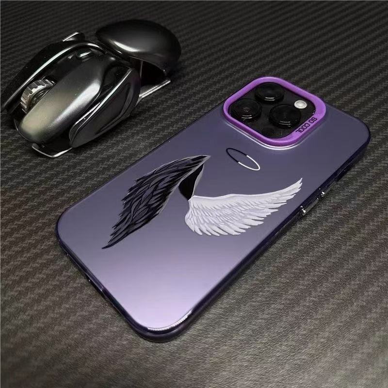 Nuevas alas de ángel para iPhone 16 funda para teléfono móvil Apple 15promax/14 anti-caída 13pro12 Europa y América