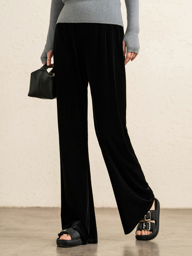 Reverse Cut! RAW Home Luxury 30 Million Heavyweight Velvet Air Pants 2025 Autumn/Winter Spring New Design Women's Casual