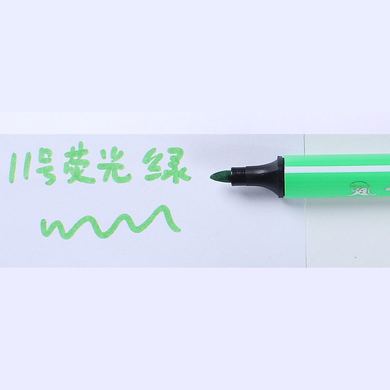 水彩ペン三角水洗い可各単色赤黄青緑黒灰色茶色一本卸売り常用補充色|undefined