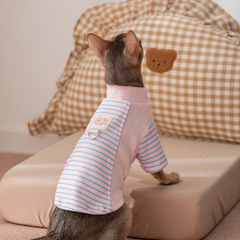秋冬季猫衣服保暖无毛猫德文卷毛猫简约休闲两脚长袖宠物猫咪衣服