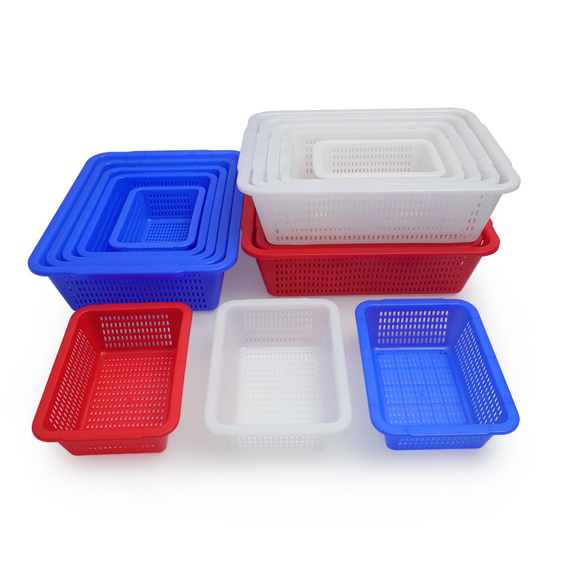 供应深圳宝安电商分拣装货塑料方筛篮物料配货分类分拣货塑胶筐