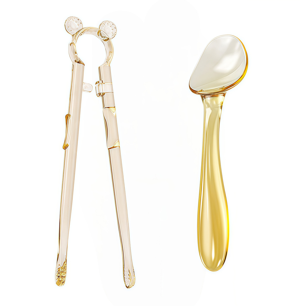 Bear training chopsticks + yuanbao spoon