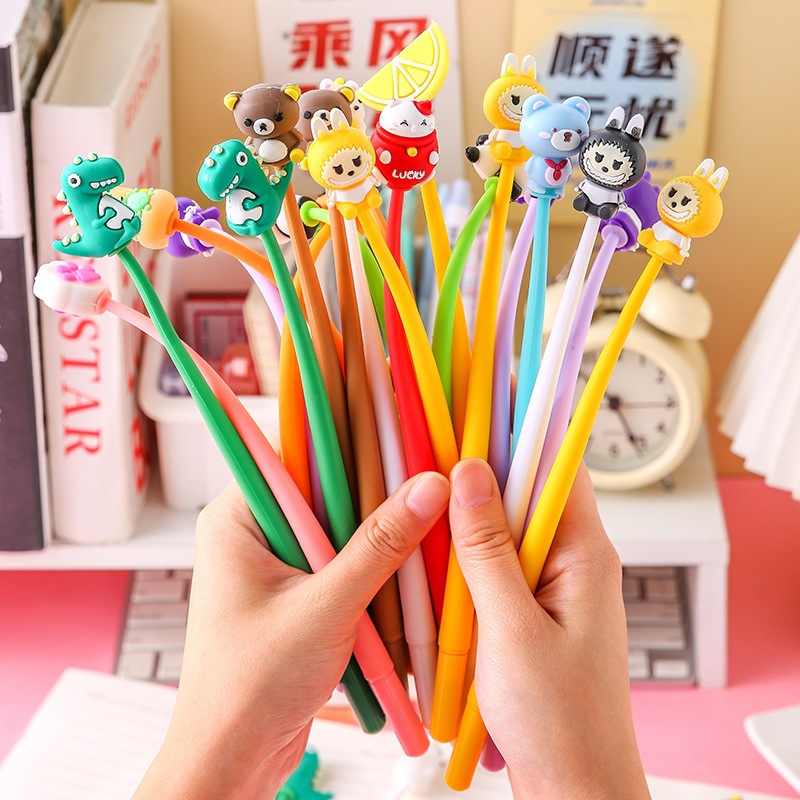 Creative and cute shakeable neutral pen, cartoon high-value student stress relief pen, shakeable pen, elementary school student prize stationery.