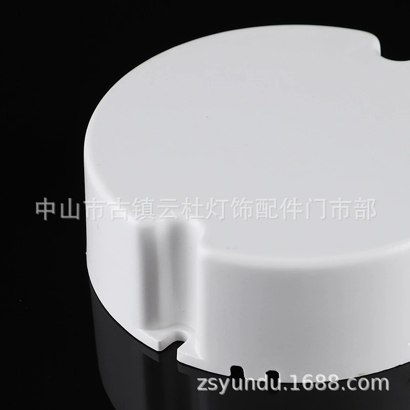 65*25 LED drive shell flame-retardant PC round glue-filled led round shell emergency light power drive shell