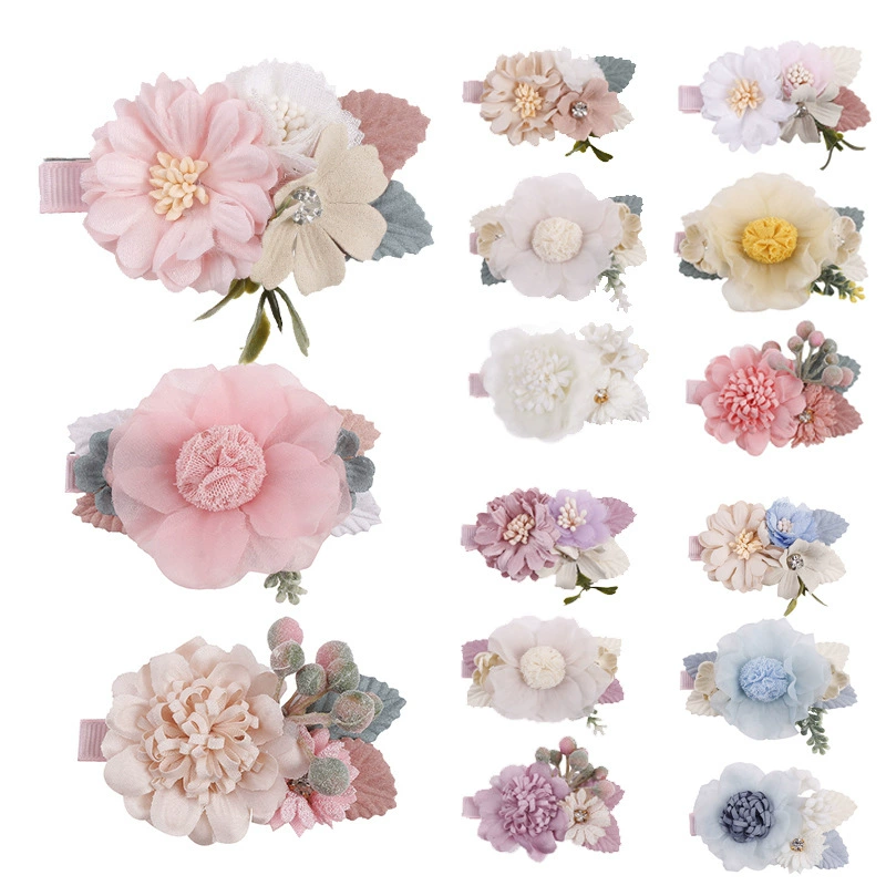 Девушки старинные заколки для волос имитация головных цветов аксессуары для волос принцессы дикие свежие лесные системы натуральные и милые детские заколки для волос