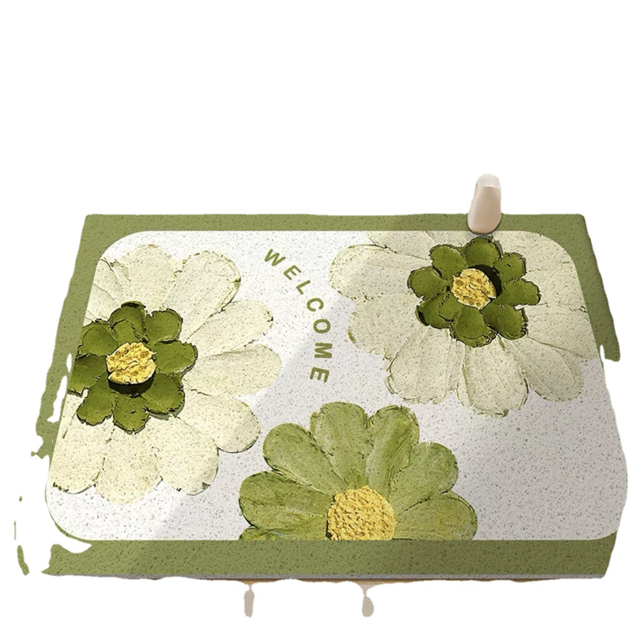 Floral Home Entrance Entry Door Silk Loop Non-Slip Mat Foyer Rug_voghion.com