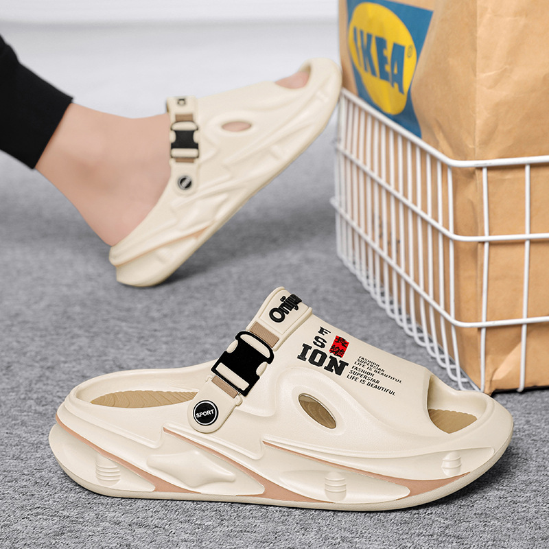 Zapatillas, tendencia de verano para hombres, ropa exterior, moda casual para hombres, pareja deportiva, suela gruesa, pisando mierda, sandalias de playa vietnamitas