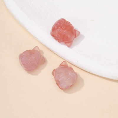 Zərgərlik ara hissələri: Pendant, Peach Blossom Ruyi Jade - no-11-riding-a-fox