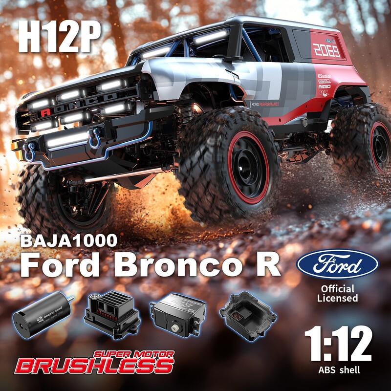 Hyper Go Meijiaxin H12P Non-Sensory Brushless High-Speed Remote Control Car 1:12 Four-Wheel Drive Climbing Off-Road Electric Car Model