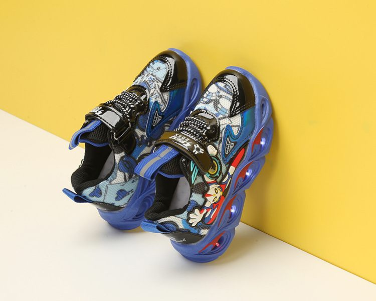 Tecknade barnsporter, små och medelstora kardborreband, lätta pojkskor, nya barnskor hösten 2022_voghion.com