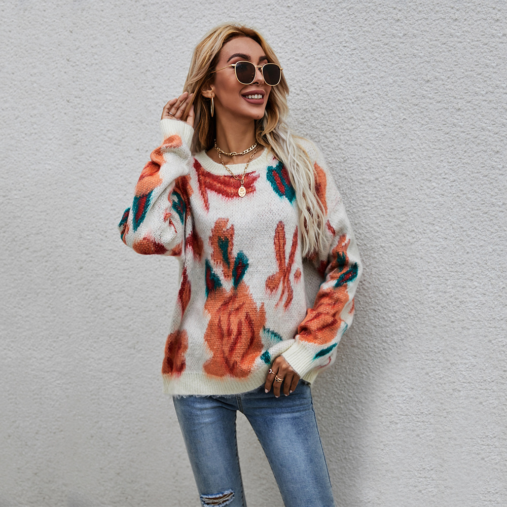 2022 otoño e invierno nuevo Amazon AliExpress costura personalidad moda más tamaño de las mujeres Batwing camisa suéter punto