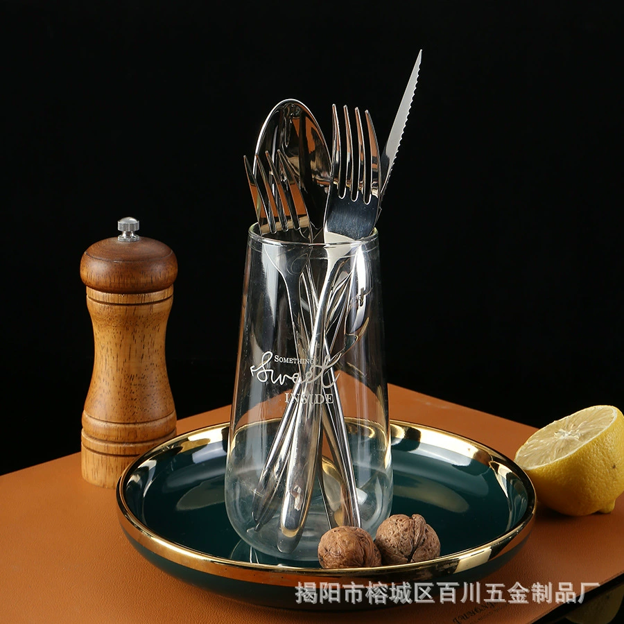 18/10 Stainless Steel Main Handle Sweet Powder Mainly Tablet Fork Hotel 304 Dessert Spoon fork Cow Bow Poward Blade