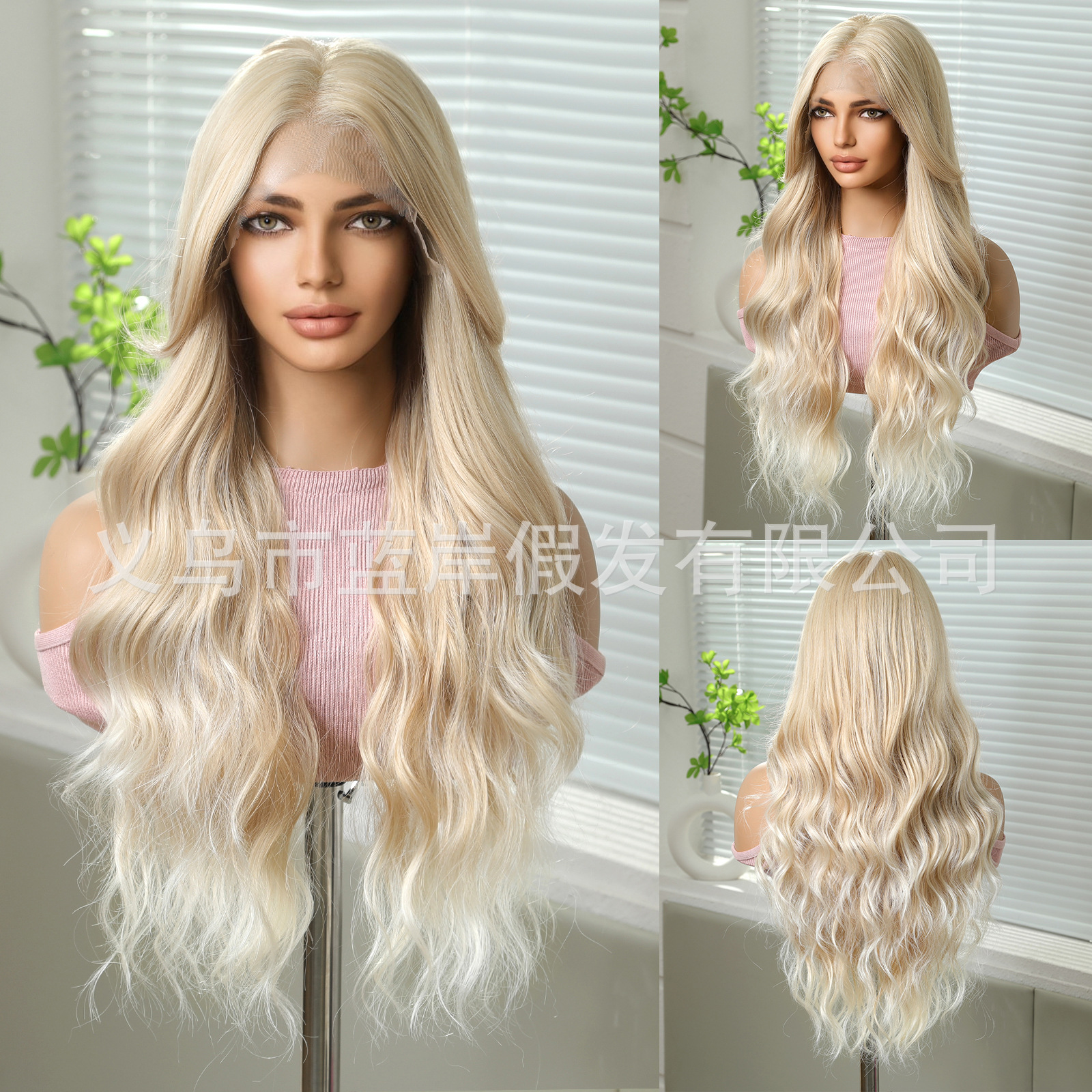 Nuevo producto gradiente gris color popular estilo europeo y americano 13*6 peluca de encaje de área grande costura libre transpirable y cómodo tocado