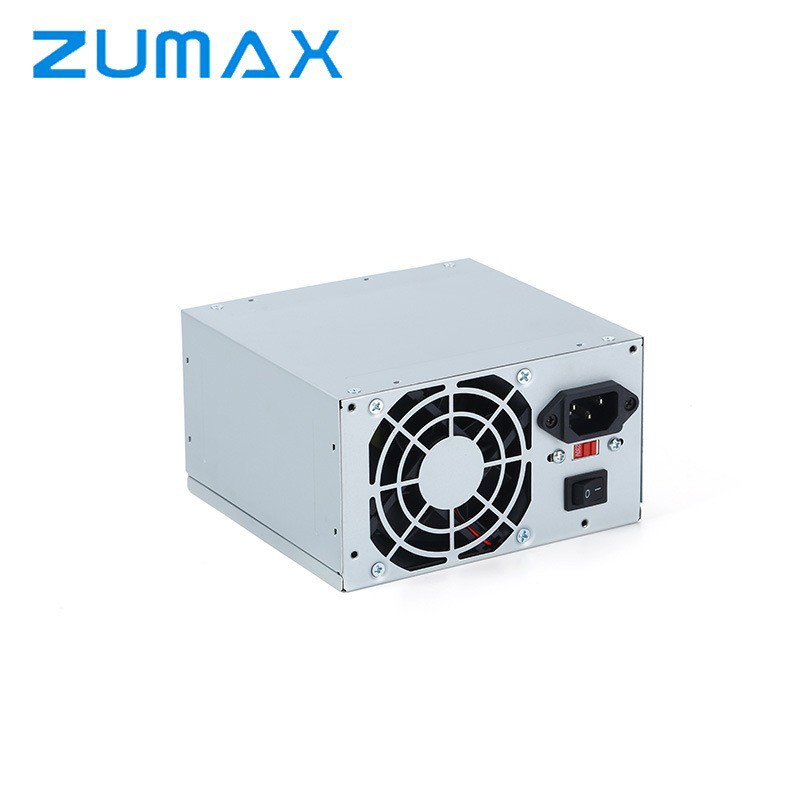 zumax额定400W大风扇PC电源机箱ATX电源静音风扇电脑电源开关切换