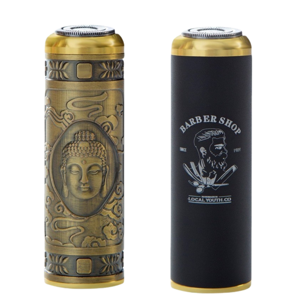 Multifuncional mini Afeitadora eléctrica cabeza de Buda USB recargable Maquinillas afeitar barba cuchillo metal cuerpo