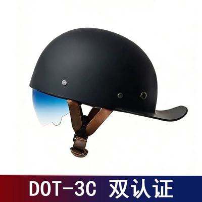 new national standard 3C certification, Motosiklet kaskı (dəbilqə) - 005-2-matte-black-gradient-blue-lenses-m