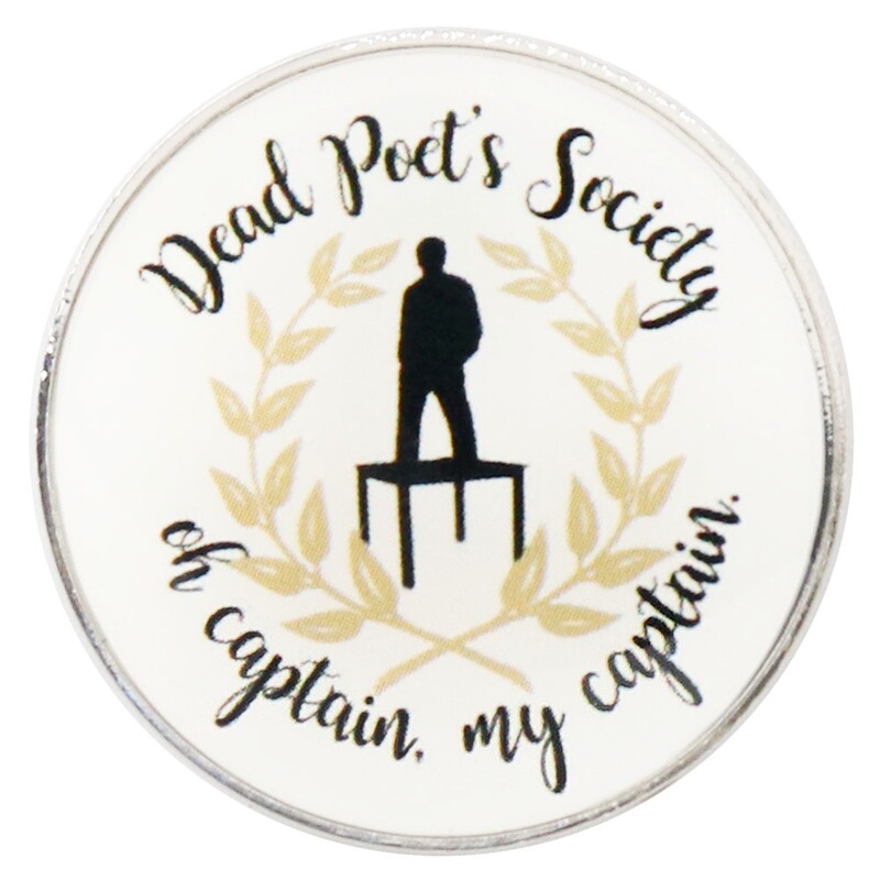 Poetry Society My Captain Literature Enthusiast Gift Reader Poetry Quotes Fashion Lapel Pin Brooch