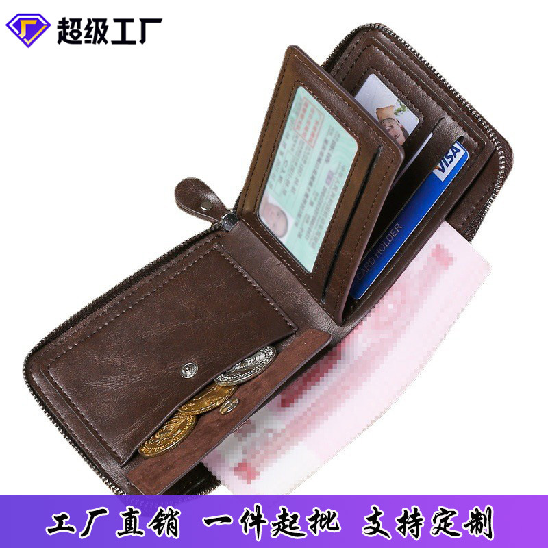 Retro monocromo de gran capacidad multi-funcional práctico titular de la tarjeta de identificación titular de la tarjeta de la cartera