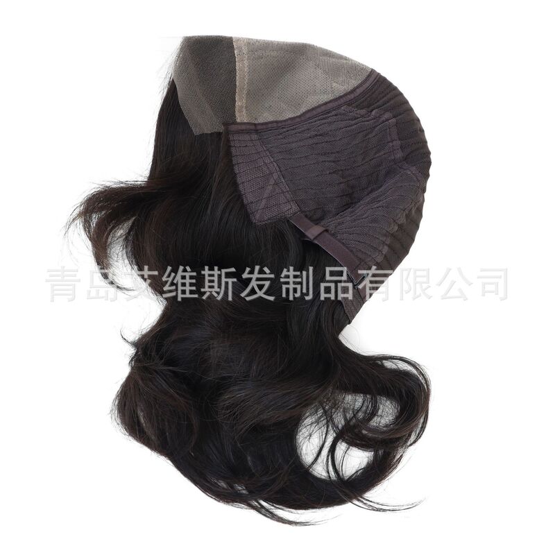 Wig Women's Headgear Front Lace MONO Top Hand Hook Rear Woven Curtain Chinese Scaling Hair Headgear Natural and Beautiful