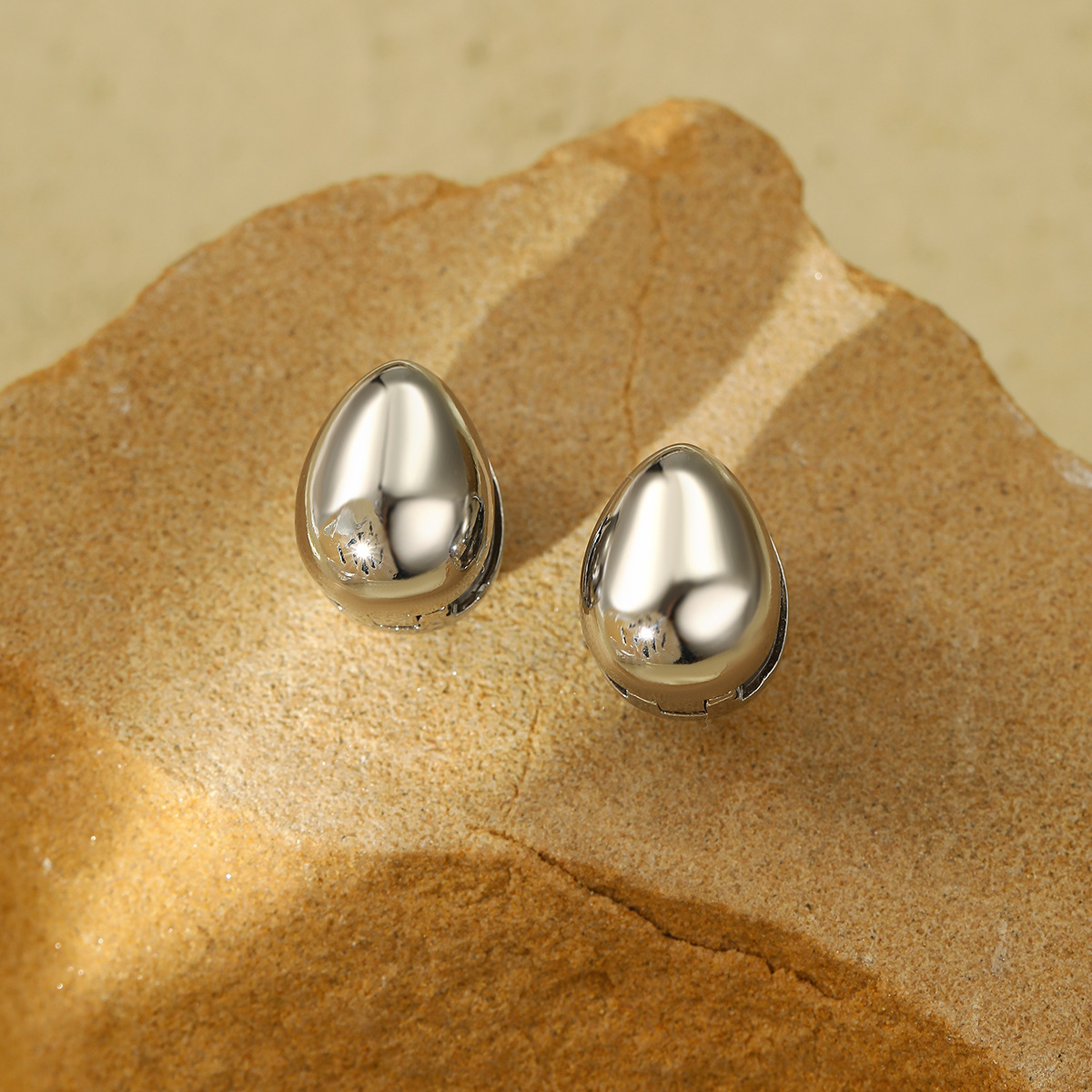 Women's Gender 1 Pair Simple Style Heart Shape Titanium Steel Ear Studs