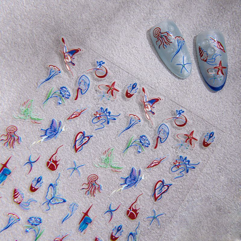 2025 New Chinese Style Butterfly Palace Style Creative Design Nail Art Stickers DIY Handmade High-End Nail Art Decoration