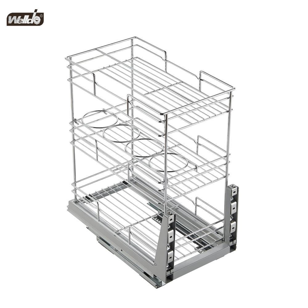 Wello纬东 厨房地柜3层抽屉式拉篮橱柜抽屉式3层收纳拉篮