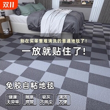 拼地垫免胶静电吸附方块地毯简约ins加厚自吸自粘地垫全屋通铺