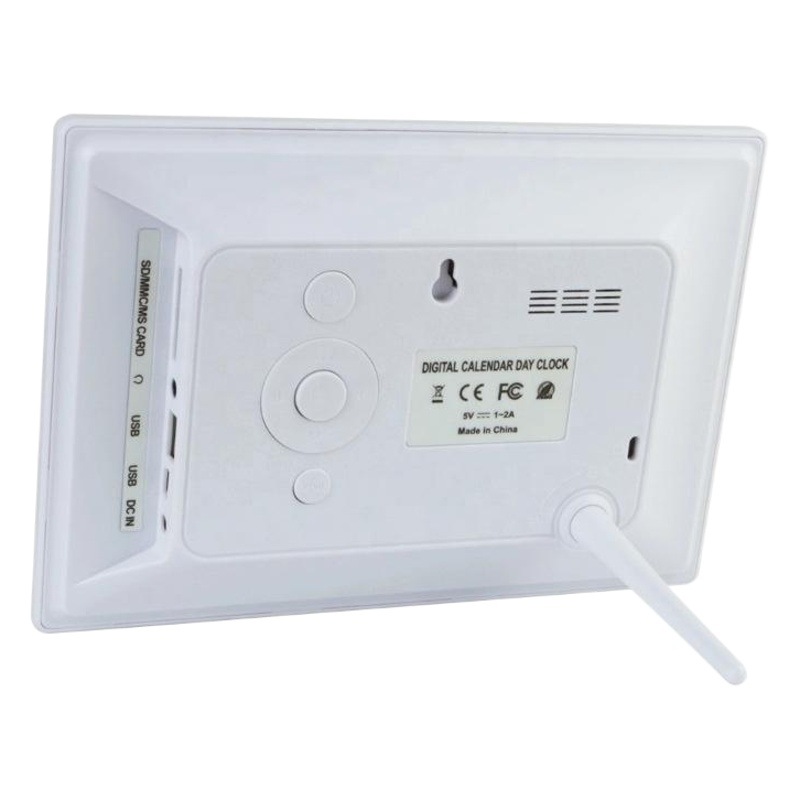 Reloj digital de 7 pulgadas, marco de fotos digital, fuente grande, calendario, reloj, pantalla IPS, reloj digital HD