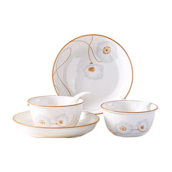 [1 set-*/sold] 2 bowls and 2 plates