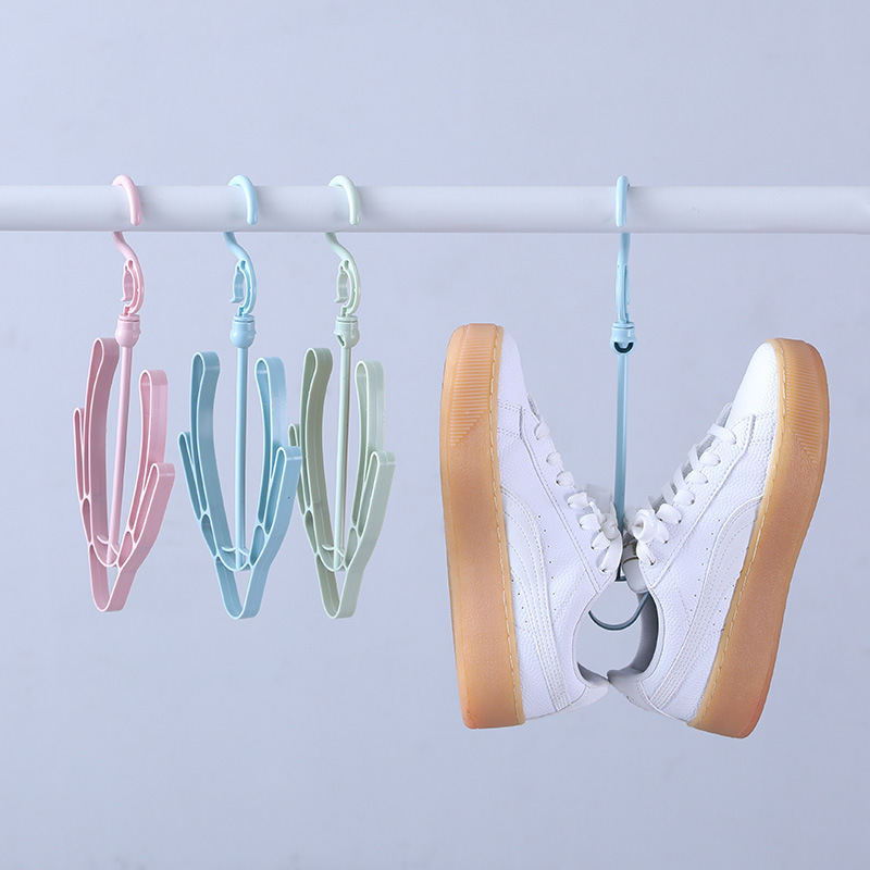 T Shoe Drying Rack Wholesale Plastic Rotating Household Windproof Outdoor Double Hook Outdoor Balcony Multi-Functional Shoe Drying Rack