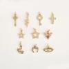 Pendant, ear clips, zirconium, accessory, micro incrustation