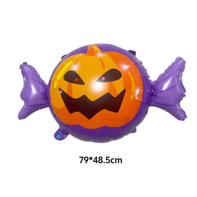 Globo de película de aluminio de Halloween nuevo tema de bruja de dibujos animados calabaza fiesta de Halloween diseño de globos en forma de fantasma