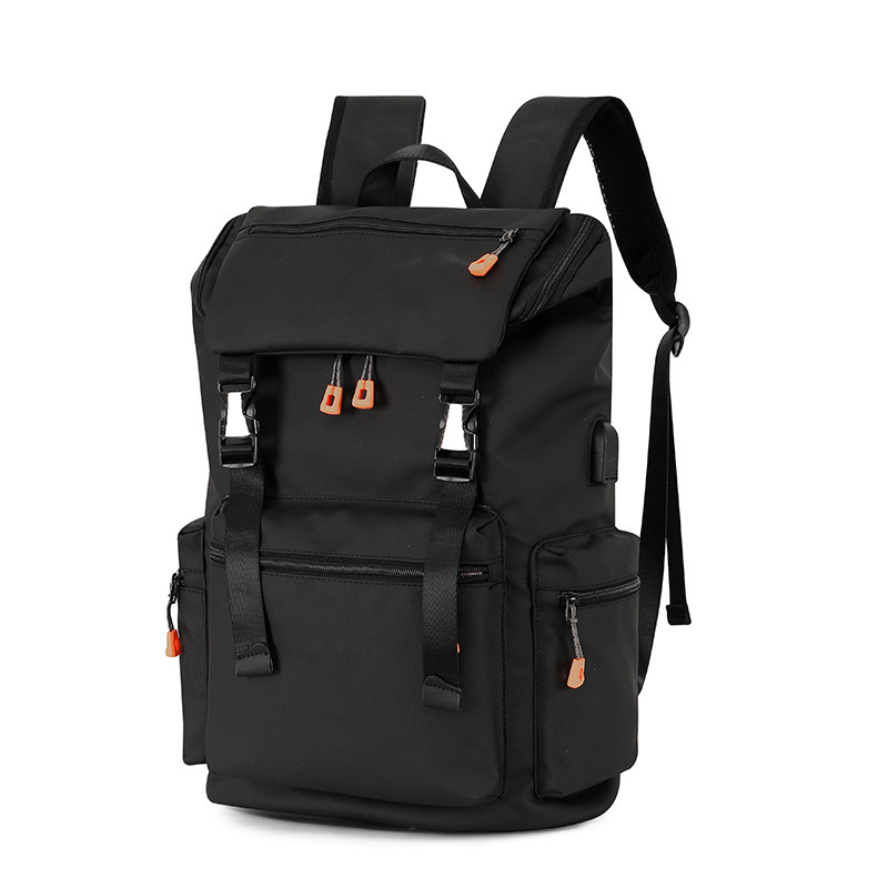 2022新款双肩包 大容量商务电脑包简约男士背包时尚学生书包带usb