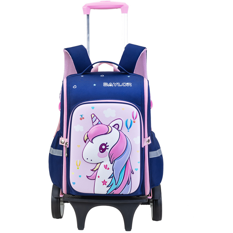 Nuevo dibujo animado 3D tirón bolsas escolares para estudiantes de primaria 1 - 2 - 5 grados desmontables mochila de gran capacidad para niños