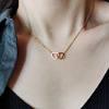 Necklace heart shaped, small design chain for key bag , brand accessory, 2021 collection, simple and elegant design, trend of season, internet celebrity