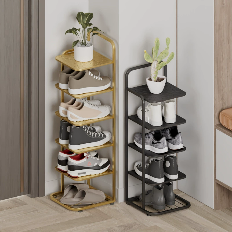 Простая Бытовая полка для обуви Простая дверь Узкая компактная комнатная многослойная полка для обуви Общежитие Спальня Полка для хранения обуви