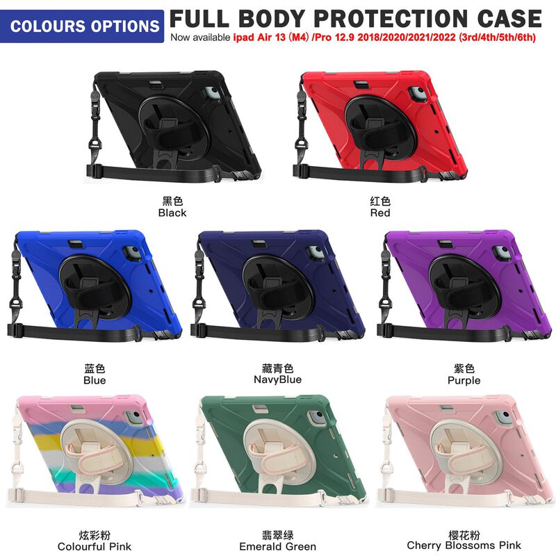 Suitable for 2024 iPad Air13 Pirate King Rotating Wrist Strap Stand Pc Silicone Air11 Tablet Protective Case