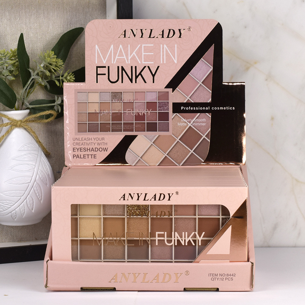 8442眼影32色多色ANYLADY 珠光哑光金葱批发eyeshadow palette