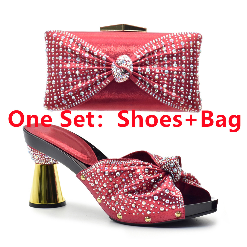 strik ontwerp hoge hakken all match leer vis mond vlek casual mode sandalen met handtas set_voghion.com