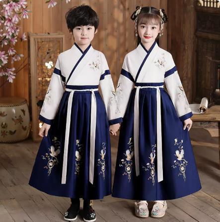 Yunfeihe 네이비 블루 스트레이트 슬리브