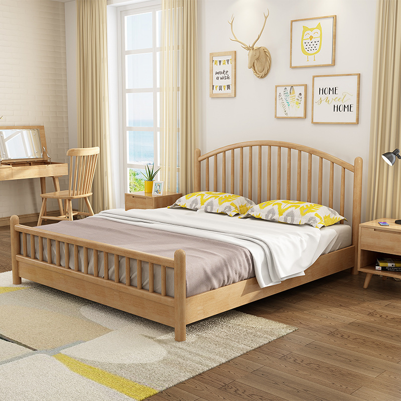 Cama individual color madera