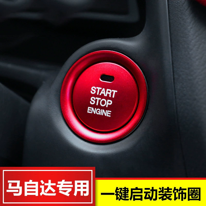 Подходит для Mazda Onksera Atez CX-3-4-5 Запуск одной кнопкой декоративная наклейка кольцо зажигания декоративная крышка