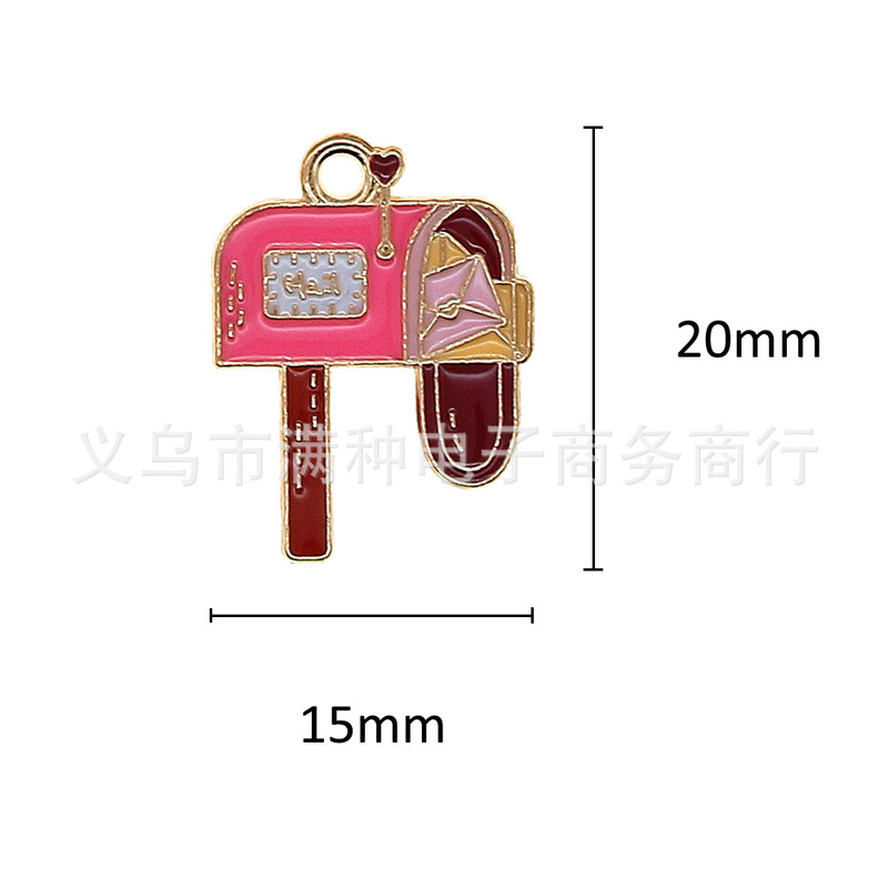 バレンタインデーピンクラブハートジュエリーアクセサリー diy ブレスレットキーホルダーネックレスペンダント合金オイルドリップペンダント|undefined