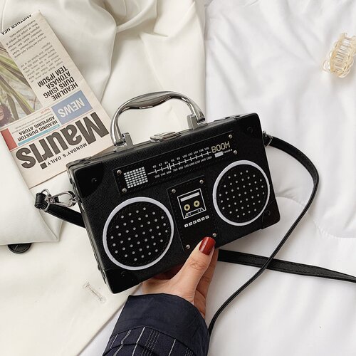  Summer New Trendy Radio Box Bag Shoulder Crossbody Bag Cute Creative Personality Funny Handheld Women's Bag