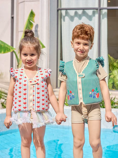 Children's Buoyancy Clothing Stripesd Love Buoyancy Vest Baby Beginner Anti-Drowning Life Jacket Arm Ring Water Sleeve Manufacturer