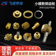 精密小模数铜齿轮玩具电机马达铜齿轮机械传动配件齿轮圆柱齿轮