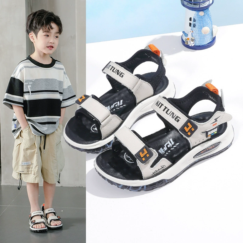 Сандалии для мальчиков 2024 новый летний ребенок мягкая подошва детская обувь