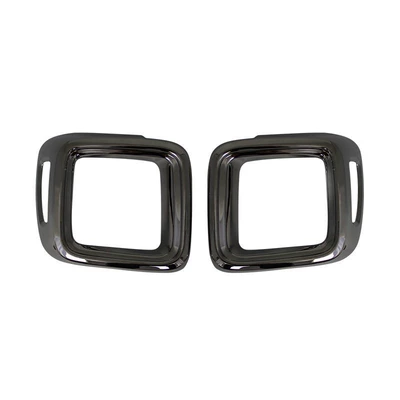 16-18 Freedom Man Tail Light Frame Tail Light Cover Rear Headlight Decorative Frame Rear Tail Light Change Decorative Frame (Light frame) - black-chrome