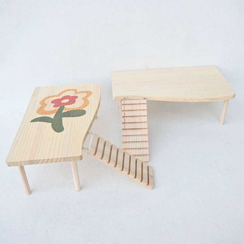 Хомяк Тоторо поставляет Ландшафтную многофункциональную печать на платформе из цельного дерева, деревянный кронштейн, чердак, игрушка Золотого медведя оптом