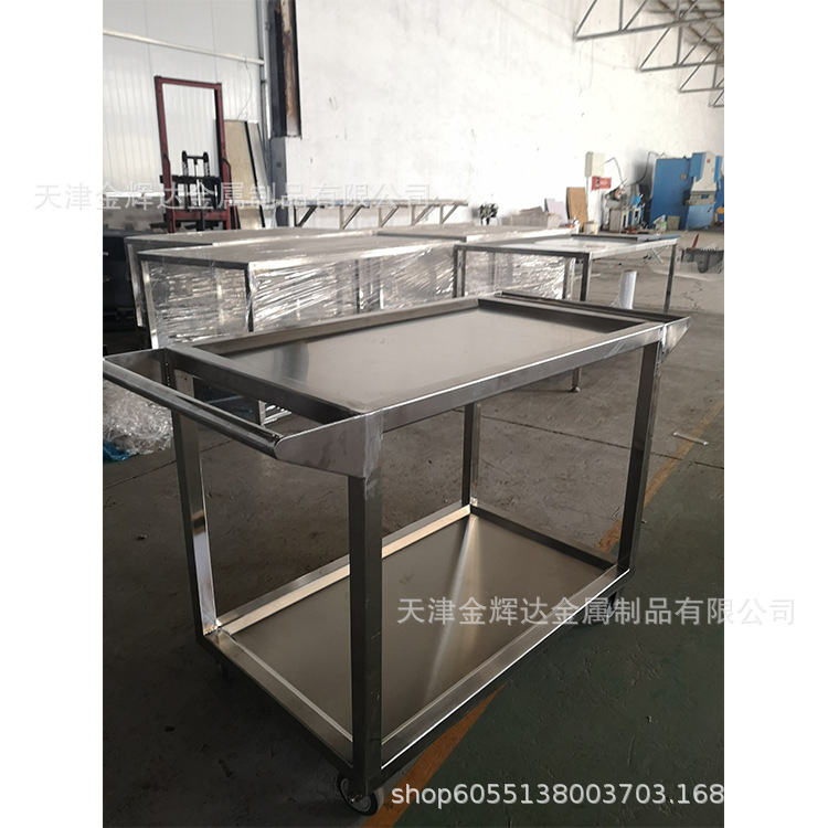 不锈钢手推车,不锈钢层板推车,双层手推车,天津304不锈钢推车